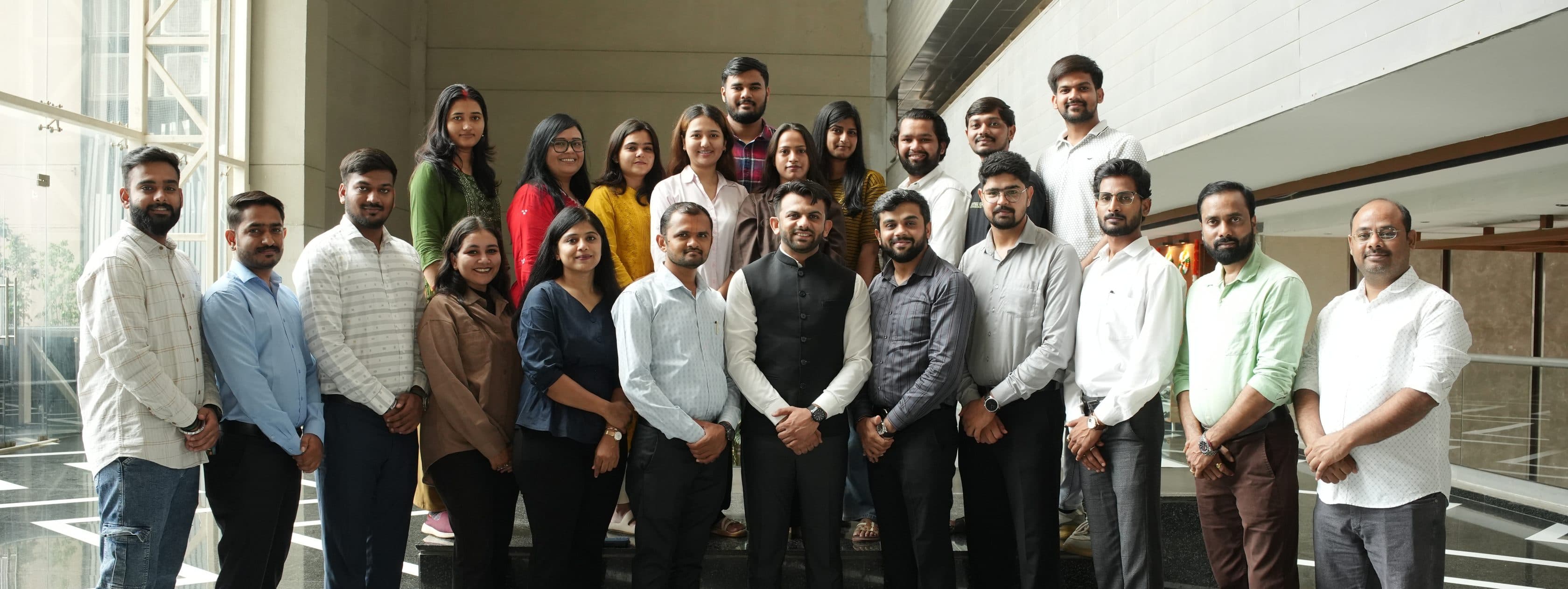 The DINJAN team together in the office